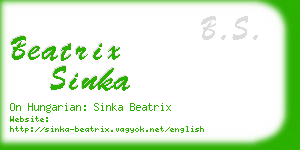 beatrix sinka business card